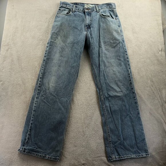 Levis Signature Mens Jeans Size 30x32 Loose Straight Leg Blue Denim Casual - Picture 13 of 14